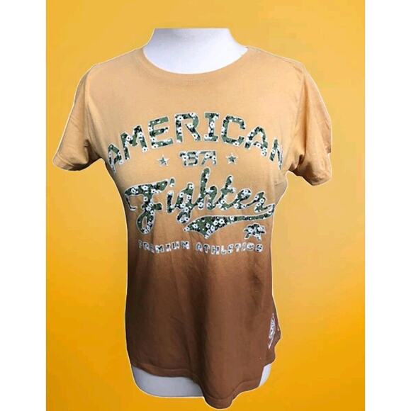 American Fighter Womens Dailey Tee XS Excellent NWT MMA A126 Biker Premium - Picture 1 of 4